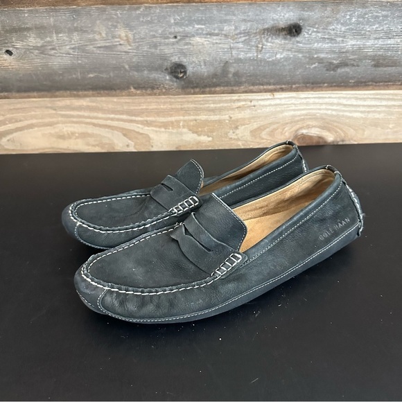 Cole Haan Men's Wyatt Penny Driver Leather Black Loafer Style C31488 Size 10.5 - Picture 1 of 10